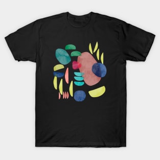 Pocket - Abstract Stains Coral T-Shirt